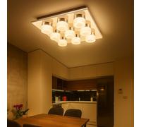 Design LED Plafonnier Chambre Anneau Couloir Chrome Éclairage Argent