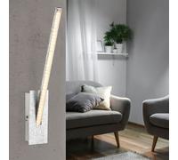 Applique LED Applique Cristaux Métal Argenté H 35 cm Salon Chambre Salle À Manger