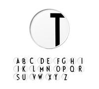 Design Letters Assiettes en Porcelaine (A-Z) | Parfait pour Decoration Tableau | Décoratif Assiette Idéal Cadeau Femme, Homme | plats de Dîner Lave-vaisselle | Assiettes Blanc | 20 CM