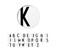 Design Letters Assiettes en Porcelaine (A-Z) | Parfait pour Decoration Tableau | Décoratif Assiette Idéal Cadeau Femme, Homme | plats de Dîner Lave-vaisselle | Assiettes Blanc | 20 CM