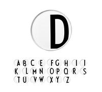 Design Letters Assiettes en Porcelaine (A-Z) | Parfait pour Decoration Tableau | Décoratif Assiette Idéal Cadeau Femme, Homme | plats de Dîner Lave-vaisselle | Assiettes Blanc | 20 CM