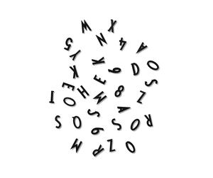 Design Letters Boîte de lettres Design Letters Lettres noires