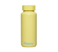 Design Letters Bouteille isotherme Design Letters Happy-jaune