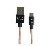 DESIGN LETTERS Câble de recharge HEY - nude - Micro USB