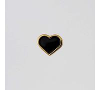 Design Letters Charm coeur émail noir (or), Taille unique