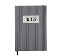 Design Letters Classique Cahier (Gris) - Cahier à la mode pour pensées personnelles, travail ou croquis, Pour l'école et le travail, Papier doublé, 146 pages, L: 21 x l: 14,8cm