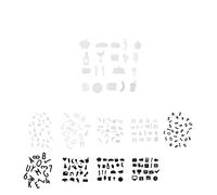 Design Letters Food Icons for Letter Board - 21 pièces (Blanc) - Créez votre propre carte de menu ou organisez des repas hebdomadaires sur le tableau à lettres