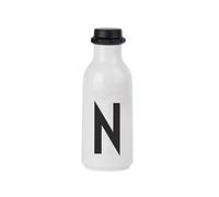 Design Letters Go Gourde 500ml | Bouteille d’eau sans BPA BPS| Reutilisable Gourde étanche pour Le Sport| Tritan Water bottle personnalisé A-Z pour Femme et Homme |Gourde Les Voyage la randonnée blanc