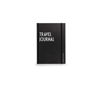Design Letters Journal de voyage - Espace pour dix destinations, créez une liste de chèques de voyage, visitez les restaurants, les magasins et les lieux d'intérêt, couverture rigide avec bande