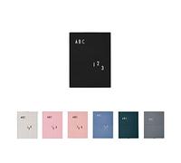 Design Letters Letter board - A4 (Noir) - Tableau à lettres pour un usage quotidien et de nombreuses fonctions, accrochez-le au mur dans la cuisine, le hall d'entrée ou le bureau