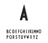 Design Letters Lettres décoratives | Lettres Maison & Chiffres Acier Inoxydable 5 & 10cm | Numéro de Porte Numéro de Maison | Panneau de Porte Noir | Vis de Montage et Ruban adhésif Vendus séparément