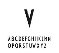 Design Letters Lettres décoratives | Lettres Maison & Chiffres Acier Inoxydable 5 & 10cm | Numéro de Porte Numéro de Maison | Panneau de Porte Noir | Vis de Montage et Ruban adhésif Vendus séparément