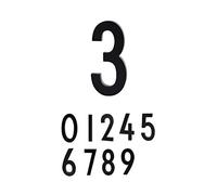 Design Letters Numéro de maison flottant en aluminium (disponible en 0-9) | 10 cm | Plaque d'immatriculation murale facile à installer | Numéro de porte adapté pour une utilisation en intérieur ou en extérieur | Noir