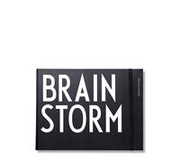 Design Letters Livre de remue-méninges (noir) - couverture cartonnée et bande élastique pour une fermeture sûre, idéal pour les croquis, dessins, 200 pages