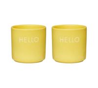 Design Letters Lot de 2 coquetiers Design Letters Hello-yellow