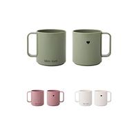 Design Letters Mini verre Tritan pour bébé et enfant | Tasse d´Apprentissage Gobelet pour Enfants Baby Cup 175 ml | Sans BPA EA et BPS Tasse pour bébé | Baby Mug Tasse à café Passe au lave-vaisselle