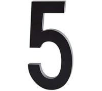 Design Letters Numéro de maison flottant en aluminium (disponible en 0 à 9) | 10 cm | Plaque numéro de maison facile à installer | Numéro de porte adapté pour l'intérieur ou l'extérieur | Noir