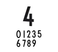 Design Letters Numéro de maison flottant en aluminium (disponible en 0 à 9) | 5 cm | Facile à installer | Numéro de porte adapté pour l'intérieur ou l'extérieur | Noir