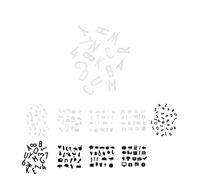 Design Letters Numéro et lettres pour le tableau d'affichage | Décorations murales en feutre ardoise 50mm 159 pièces | Symboles de tableau en feutre | Jeu de caractères de la lettre