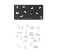 Design Letters Party icons pour Tableau 20 Pièces Blanc