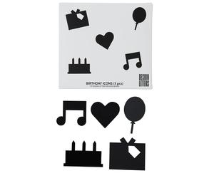 Design Letters Symboles Design Letters Happy Birthday Noir