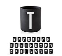 Design Letters Tasse a Cafe (A-Z) | Cadeau Noel Homme, Cadeau Noel Femme | Idéal pour Decoration Noels, Decoration Table | Porcelaine Mug avec Initiale | Tasse Cappuccino | Tasses à thé, 250 Ml