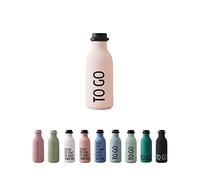 Design Letters TO GO Bouteille d'eau | 500 ml | Gourde Design sans BPA et écologique | Gourdes d'eau étanche pour Femme et Homme | Résistant aux fuites et aux chutes | Ultra léger | Pink