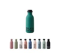 Design Letters TO GO Bouteille d'eau 500ml | Gourde Design sans BPA BPS et écologique | Gourdes d'eau étanche pour Femme et Homme | Résistant aux fuites et aux chutes | Ultra léger Tritan Water Bottle