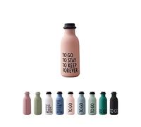 Design Letters TO GO Bouteille d'eau 500ml | Gourde Design sans BPA BPS et écologique | Gourdes d'eau étanche pour Femme et Homme | Résistant aux fuites et aux chutes | Ultra léger Tritan Water Bottle