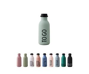 Design Letters TO GO Bouteille d'eau 500ml | Gourde Design sans BPA BPS et écologique | Gourdes d'eau étanche pour Femme et Homme | Résistant aux fuites et aux chutes | Ultra léger Tritan Water Bottle
