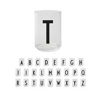 Design Letters Verre avec Initiale (A-Z) | Cadeau Homme & Cadeau Femme | Verre a Eau | Gobelet Verre Borosilicaté | Idéal pour Decoration Tableau | Verre Lave-vaisselle | Verre Lettres | 350 Ml