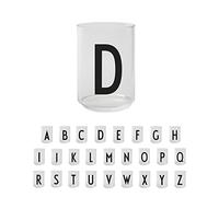 Design Letters Verre avec Initiale (A-Z) | Cadeau Homme & Cadeau Femme | Verre a Eau | Gobelet Verre Borosilicaté | Idéal pour Decoration Tableau | Verre Lave-vaisselle | Verre Lettres | 350 Ml