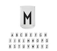 Design Letters Verre avec Initiale (A-Z) | Cadeau Homme & Cadeau Femme | Verre a Eau | Gobelet Verre Borosilicaté | Idéal pour Decoration Tableau | Verre Lave-vaisselle | Verre Lettres | 350 Ml