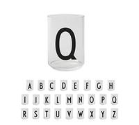 Design Letters Verre avec Initiale (A-Z) | Cadeau Homme & Cadeau Femme | Verre a Eau | Gobelet Verre Borosilicaté | Idéal pour Decoration Tableau | Verre Lave-vaisselle | Verre Lettres | 350 Ml
