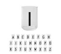Design Letters Verre avec Initiale (A-Z) | Cadeau Noel Homme & Cadeau Noel Femme | Verre a Eau Idéal pour Decoration Noel Interieur Maison | Gobelet Verre Borosilicaté | Verre Lave-vaisselle | 350 Ml