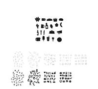 Design Lettres icône alimentaire | Décorations murales en feutre ardoise 20 pièces | Symboles de tableau en feutre | Jeu de caractères de la lettre | Design audacieux et élégant