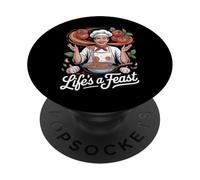 Design Life's a Feast Chef PopSockets PopGrip Adhésif