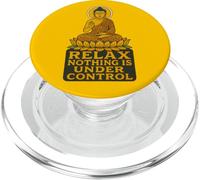 Design Lotus Bouddha avec Relaxation, Rien n'est en contrôle PopSockets PopGrip pour MagSafe