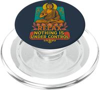 Design Lotus Bouddha avec Relaxation, Rien n'est en contrôle PopSockets PopGrip pour MagSafe