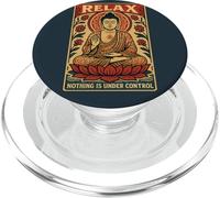 Design Lotus Bouddha avec Relaxation, Rien n'est en contrôle PopSockets PopGrip pour MagSafe