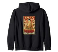 Design Lotus Bouddha avec Relaxation, Rien n'est en contrôle Sweat à Capuche