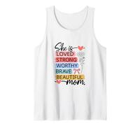 Design Loved Strong Worthy Brave Beautiful Mom Débardeur