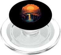 Design majestueux Coucher de Soleil sur Canyon PopSockets PopGrip pour MagSafe