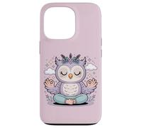 Design Mandala pour la Pleine Conscience - Mignon Yoga Chouette Lotus Pose Coque pour iPhone 13 Pro