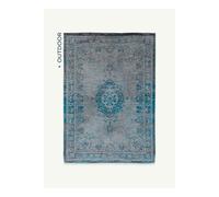 Tapis Louis De Poortere Medallion Design Gris Turquoise 170 X 240cm Gris Turquoise