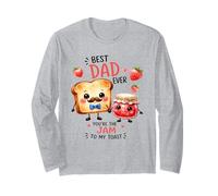 Design Mignon « Best Dad Ever Jam to My Toast » Manche Longue