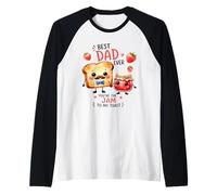Design Mignon « Best Dad Ever Jam to My Toast » Manche Raglan