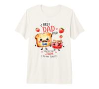 Design Mignon « Best Dad Ever Jam to My Toast » T-Shirt Haut de Gamme