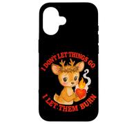 Design Mignon cerf en colère Let Them Burn Coque pour iPhone 16
