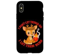 Design Mignon cerf en colère Let Them Burn Coque pour iPhone X/XS